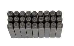 Набор стальных буквенных клейм, 1 мм